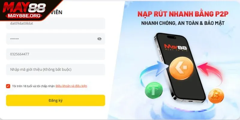 Xác nhận thông tin hoàn tất khi lập account